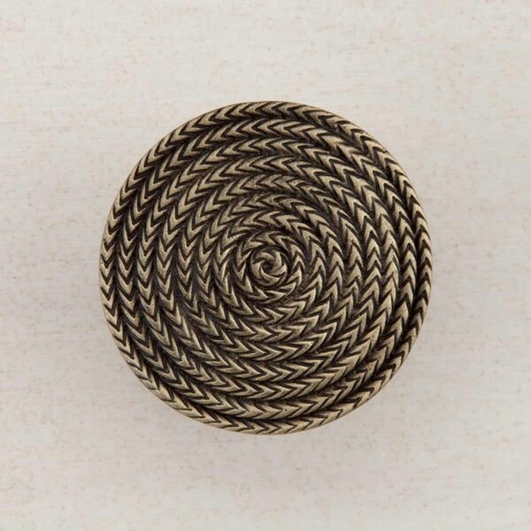 Acorn Mfg Artisan Collection Rope Circle Knob, Antique Brass DQHAP - main